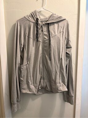 Light Gray Women’s Zip Hoodie Jacket